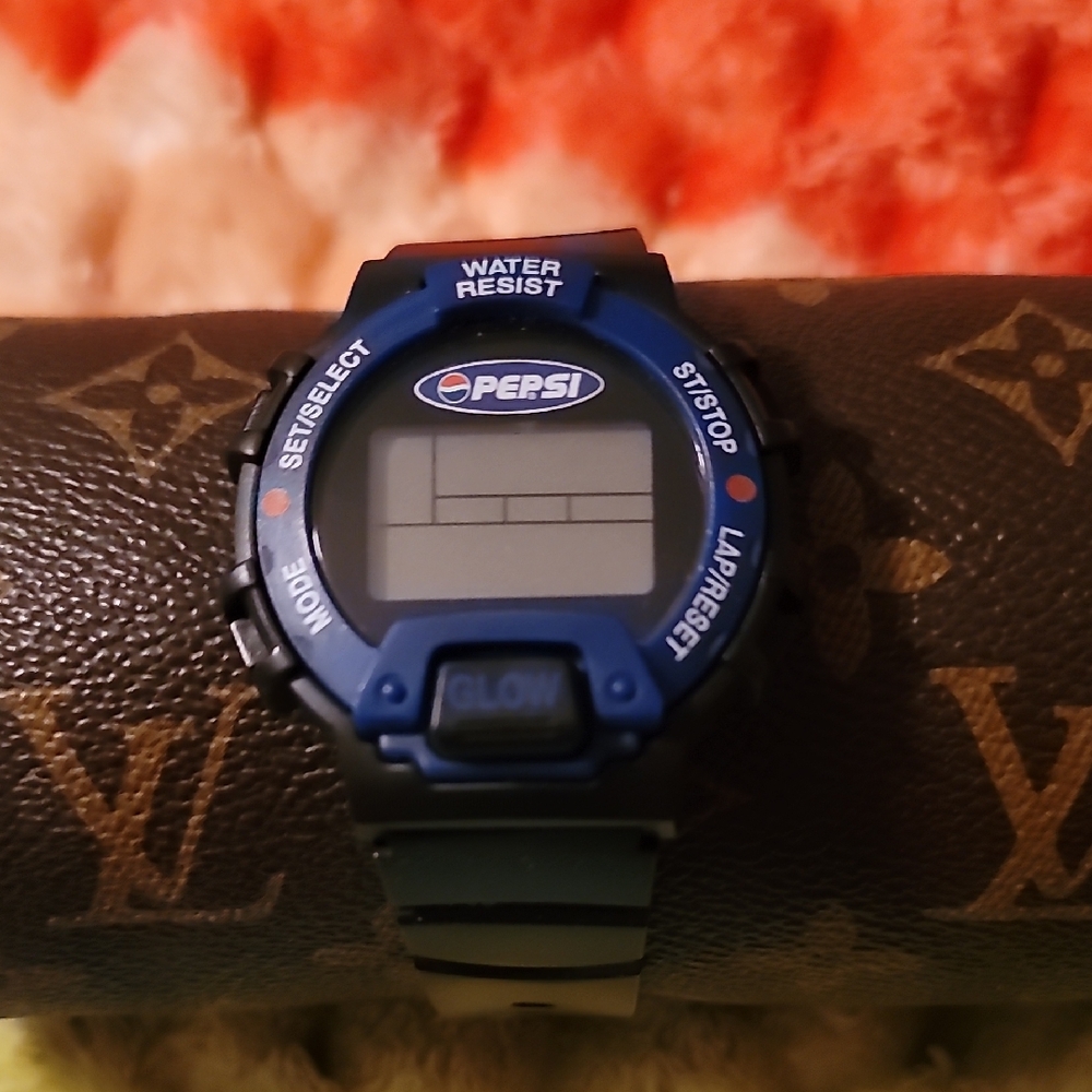 PEPSI 5.313.141 Glow Two Tone Quartz‎ Digital Men's Watch New Battery